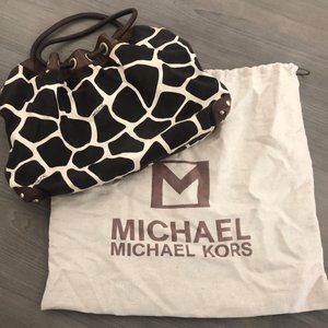 Michael Kors Giraffe Tote Bag Carryall Drawstring